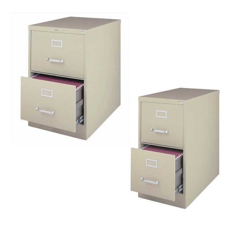 Value Pack 2 Drawer File and Letter File Set in Putty Cymax Business