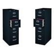 Value Pack (Set of 2) 4 Drawer Letter File Cabinet in Black