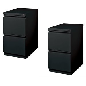 value pack (set of 2) 2 drawer mobile file cabinet file in black