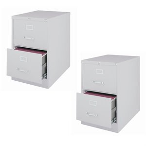 Value Pack (Set of 2) 2 Drawer Legal File Cabinet in Gray