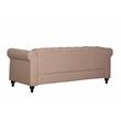 3 Piece Living Room Sofa Set with Sofa Loveseat and Armchair in Beige