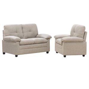 home square 2-piece living room set with loveseat and armchair