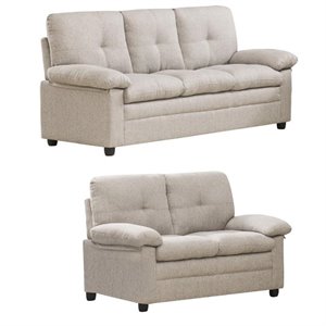 home square 2 piece cushioned sofa set with 74
