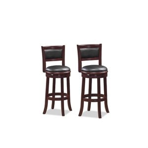 29&quot Swivel Bar Stool in Cherry - Set of 2