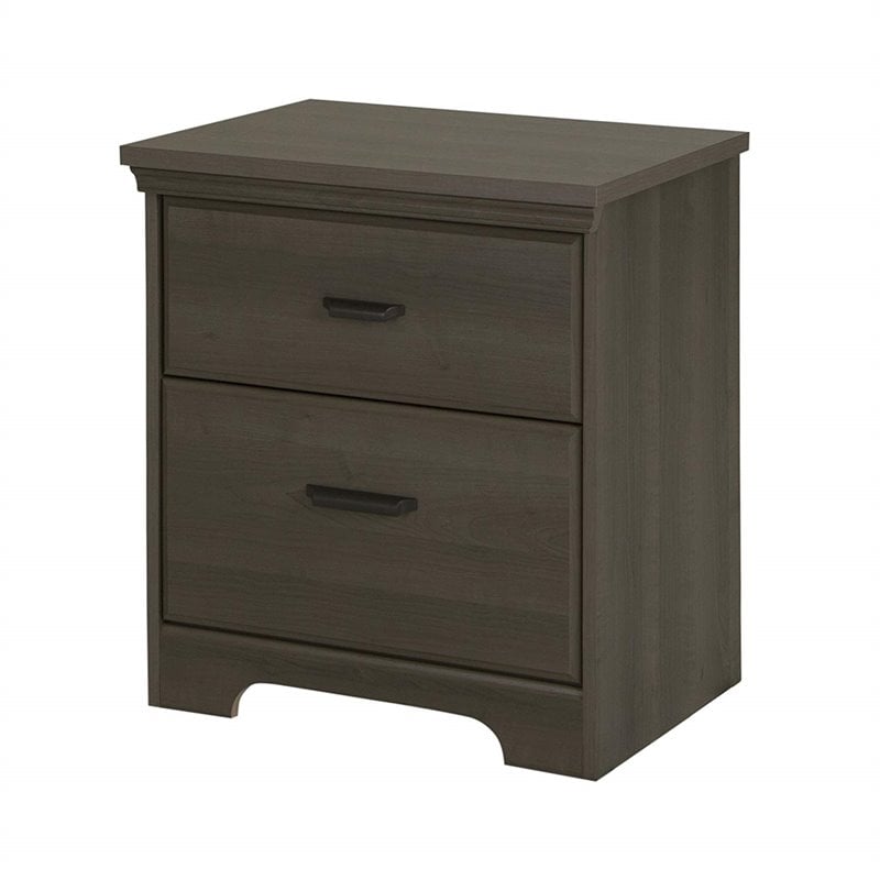 Home Square 2 Piece Bedroom Set with Dresser and Nightstand in Gray Maple