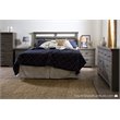4 Piece Double Dresser Chest Drawers and 2 Nightstands Bedroom Set in Gray Maple
