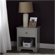 6 Drawer Double Dresser and Nightstand Bedroom Furniture Set in Soft Grey