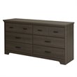 Home Square 4 Piece Set with 2 Dressers and 2 Nightstands Set in Gray Maple