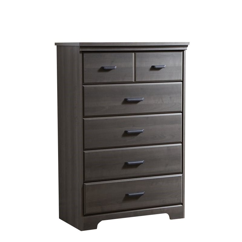 Home Square 4 Piece Set with 2 Dressers and 2 Nightstands Set in Gray Maple