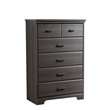 Home Square 4 Piece Set with 2 Dressers and 2 Nightstands Set in Gray Maple