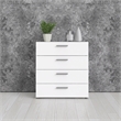 2 Pieces Engineered Wood Set of 8 Drawer Double Dresser & 4 Drawer Chest - White