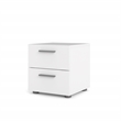 Home Square Engineered Wood White 2psc Double Dresser and Nightstand Bedroom Set