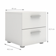 Home Square Engineered Wood White 2psc Double Dresser and Nightstand Bedroom Set