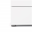 Home Square Engineered Wood White 2psc Double Dresser and Nightstand Bedroom Set
