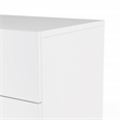 Home Square Engineered Wood White 2psc Double Dresser and Nightstand Bedroom Set