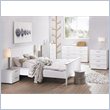 Home Square Engineered Wood White 2psc Double Dresser and Nightstand Bedroom Set
