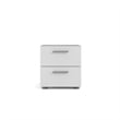 Home Square 3 Piece Double Dresser and Nightstand Bedroom Set in White