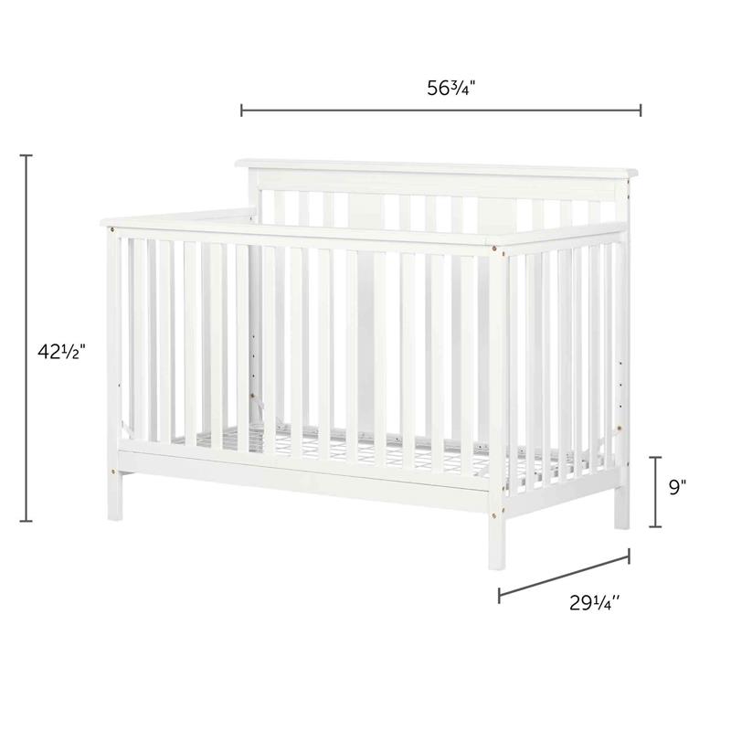 3-in-1 Convertible Crib Set with Changing Table and Dresser Chest in Pure White