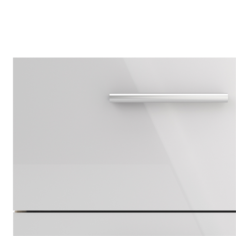 3PC Set Engineered Wood 2 Nightstands and 1 Double Dresser in Oak and White