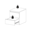 3PC Set Engineered Wood with 2 Nightstands and 1 Double Dresser in White Gloss
