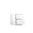 3PC Set Engineered Wood with 2 Nightstands and 1 Double Dresser in White Gloss