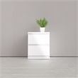3PC Set Engineered Wood with 2 Nightstands and 1 Double Dresser in White Gloss