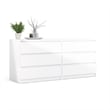 3PC Set Engineered Wood with 2 Nightstands and 1 Double Dresser in White Gloss
