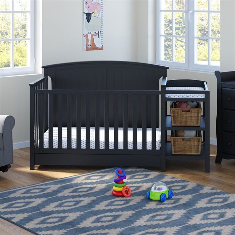 slate gray crib