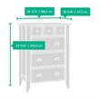 4 Piece Bedroom Set with Dresser Chest and 2 Nightstands in Oiled Oak
