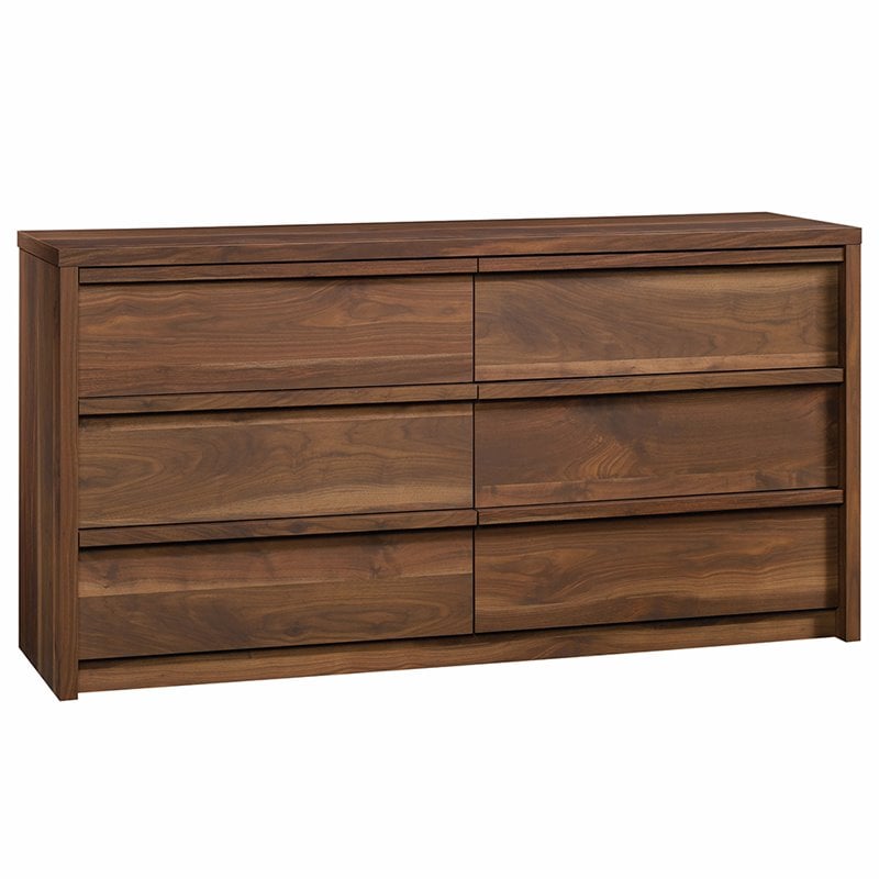 Home Square 2 Piece 6-Drawers Bedroom Dresser Set in Grand Walnut