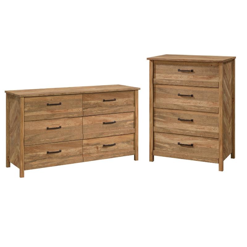 Home Square 2 Piece Bedroom Set with Dresser and Chest in Sindoori Mango