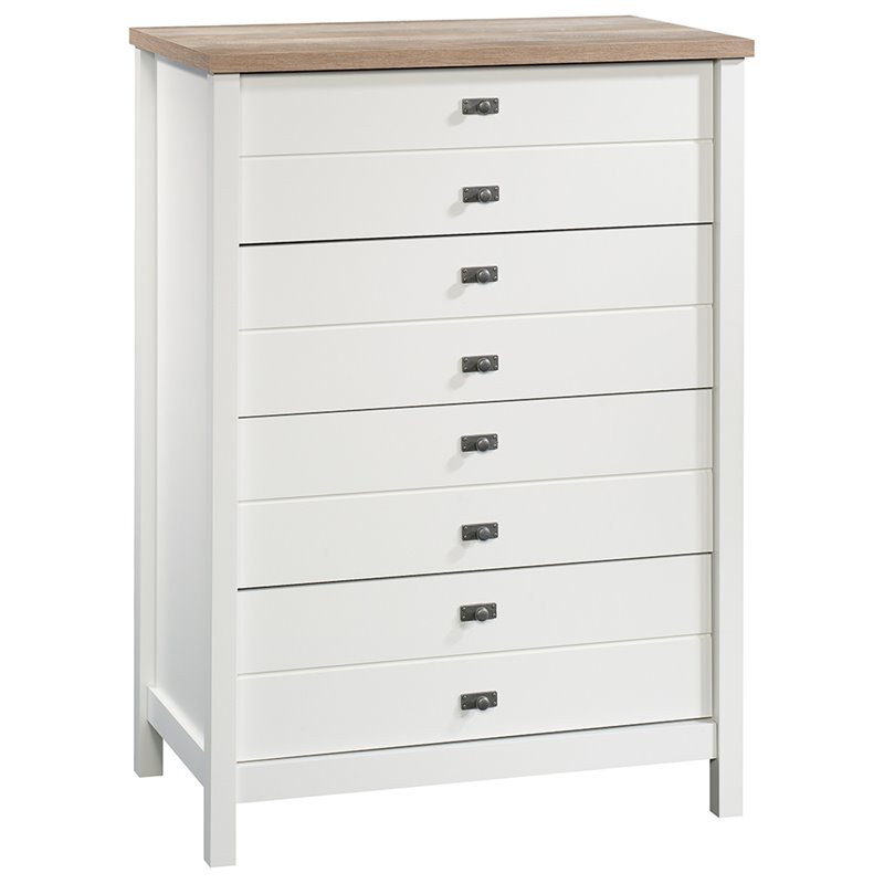 Home Square 3 Piece Bedroom Set with Dresser Chest and Nightstand in Soft White
