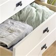 Home Square 3 Piece Bedroom Set with Dresser Chest and Nightstand in Soft White