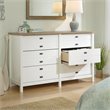 Home Square 3 Piece Bedroom Set with Dresser Chest and Nightstand in Soft White