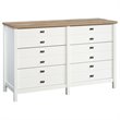 Home Square 4 Piece Bedroom Set with Dresser/Chest/2 Nightstand in Soft White
