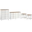 Home Square 4 Piece Bedroom Set with Dresser/Chest/2 Nightstand in Soft White