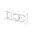 Farmhouse Fireplace TV Stand with Coffee Table and 2 End Tables Set in Barnwood