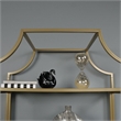 Home Square Contemporary 2 Piece Metal Bookcase set in Satin Gold