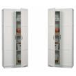 2 Piece Storage Cabinet Set in White
