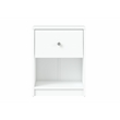 2 Piece Modern Wood Dresser and Nightstand Bedroom Set in White