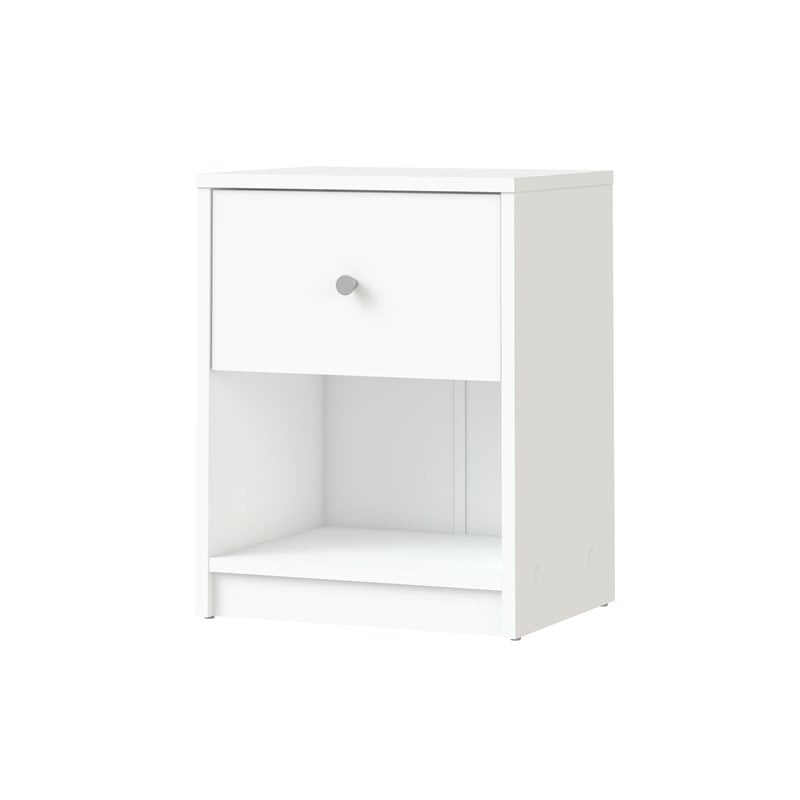 3 Piece Modern Wood Dresser and Nightstand Bedroom Set in White