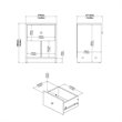 3 Piece Modern Wood Dresser and Nightstand Bedroom Set in White
