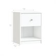 3 Piece Modern Wood Dresser and Nightstand Bedroom Set in White