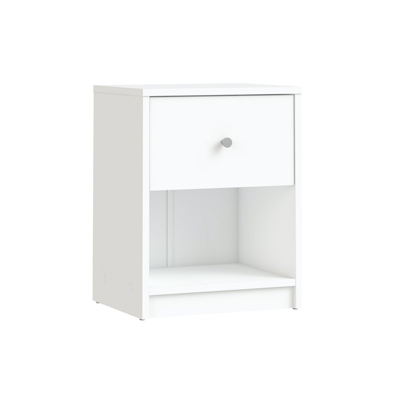 3 Piece Modern Wood Dresser and Nightstand Bedroom Set in White