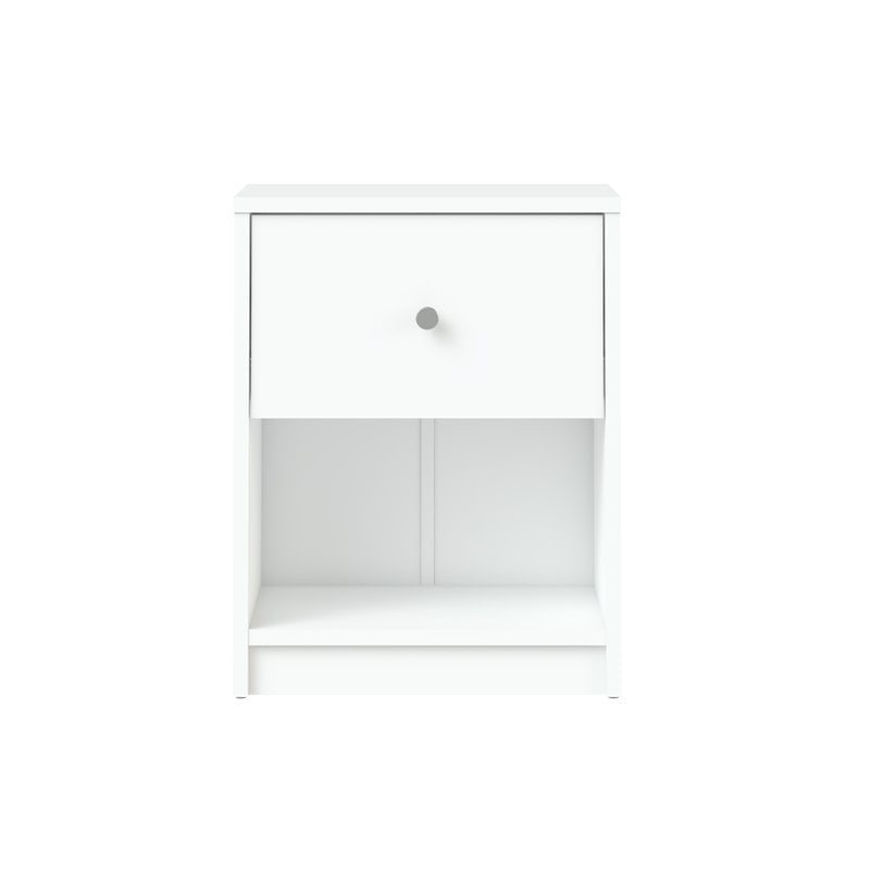 3 Piece Modern Wood Dresser and Nightstand Bedroom Set in White