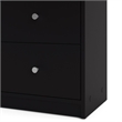 2 Piece Nightstand and Dresser Bedroom Set in Black