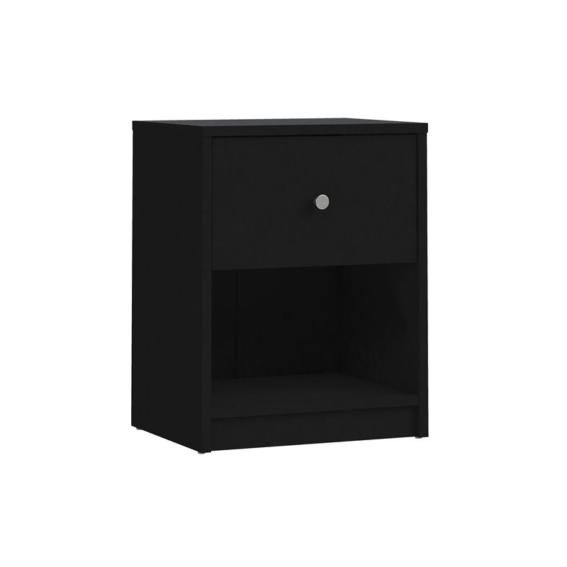 2 Piece Nightstand and Dresser Bedroom Set in Black