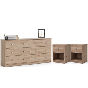 bedroom set in jackson hickory