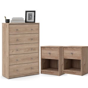 chest and nightstand bedroom set in jackson hickory
