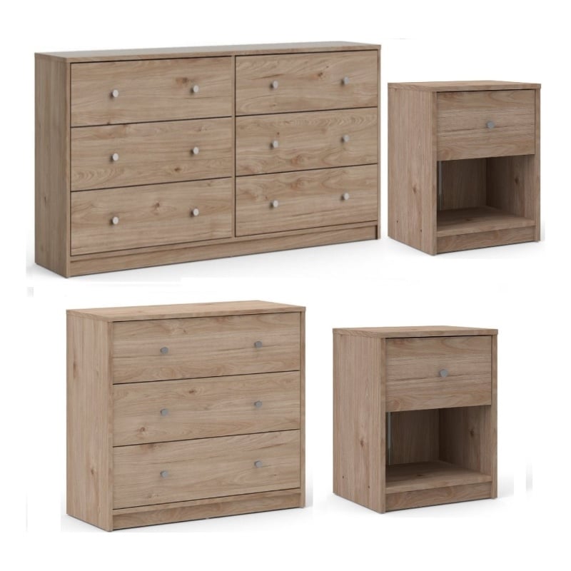 4 Piece Bedroom Set in Jackson Hickory